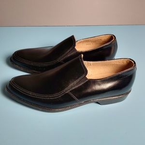 Black Leather Men's Czechoslovakian Shoes